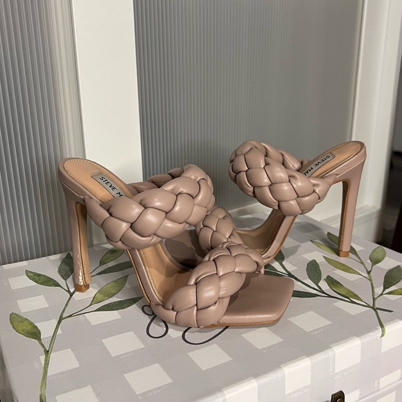 Steve Madden 2 braided strap heels size 6 - Picture 3 of 6